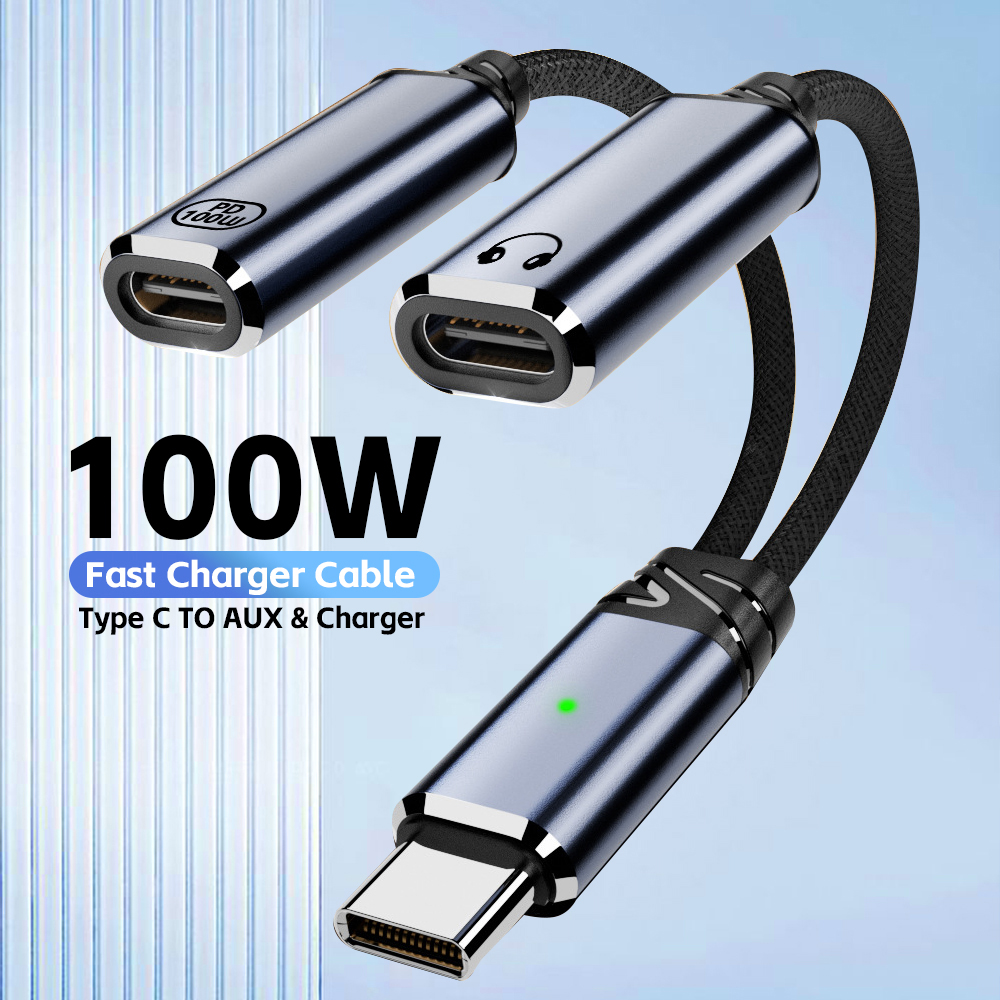 Laptop Accessories Gadgets - USB C Splitter 2 in 1