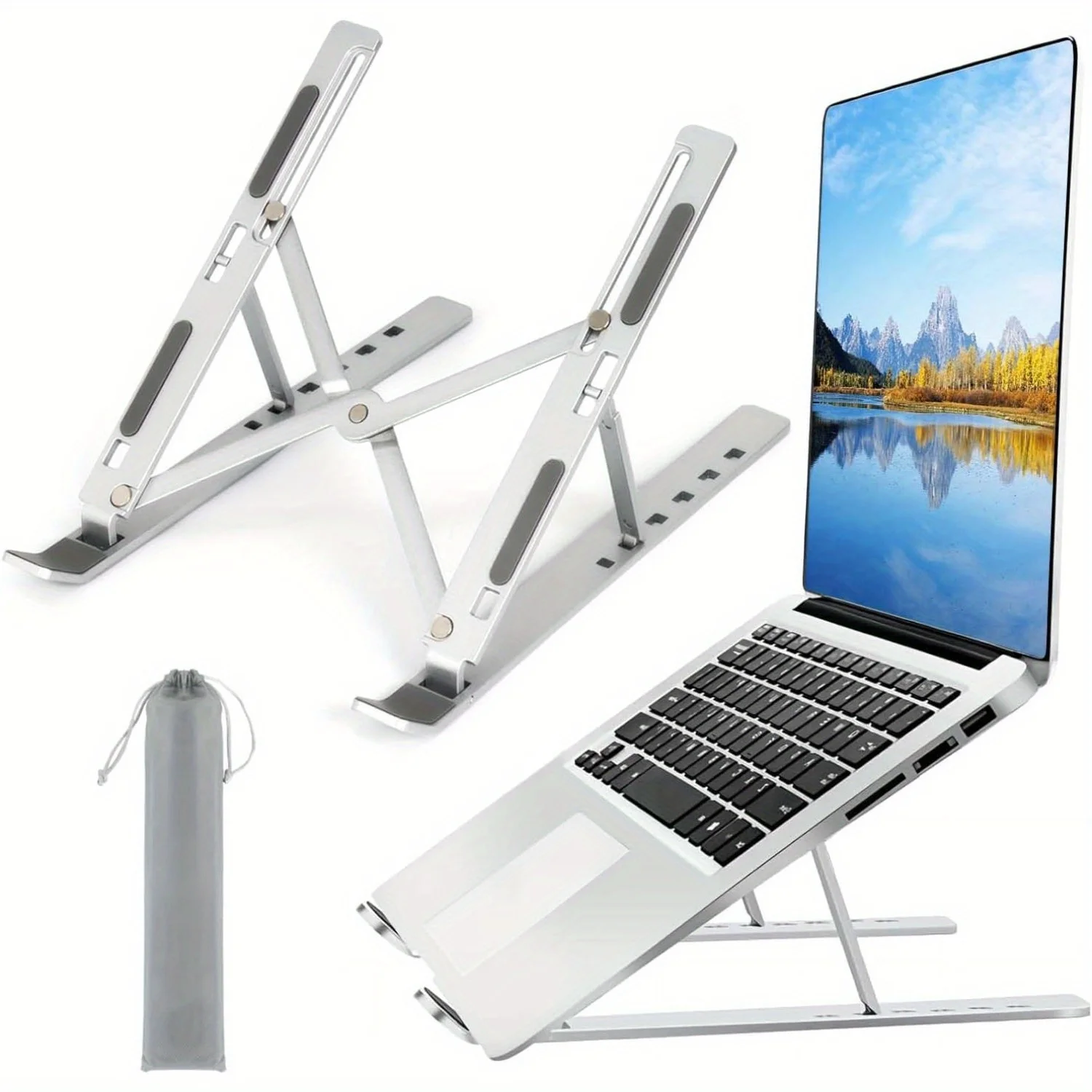 Laptop Accessories Gadgets - Adjustable Aluminum Laptop Stand - 6-Level