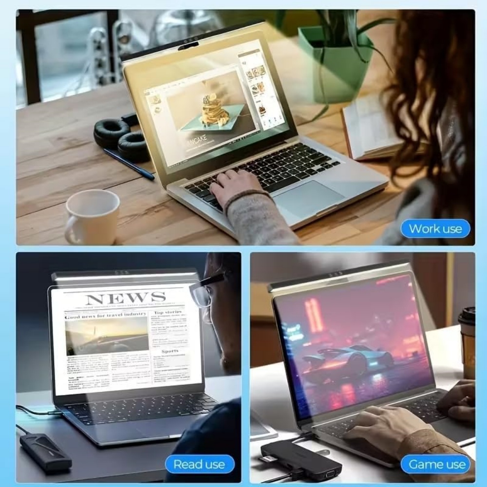 LED Screen Light Bar Computer  - مراجعة Monitor Portable Usb وسعره