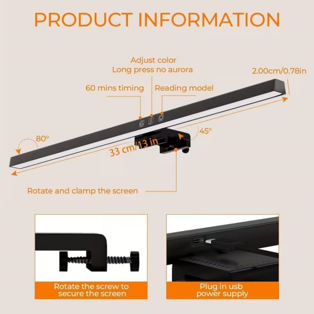 LED Screen Light Bar Computer  - مراجعة Monitor Portable Usb وسعره