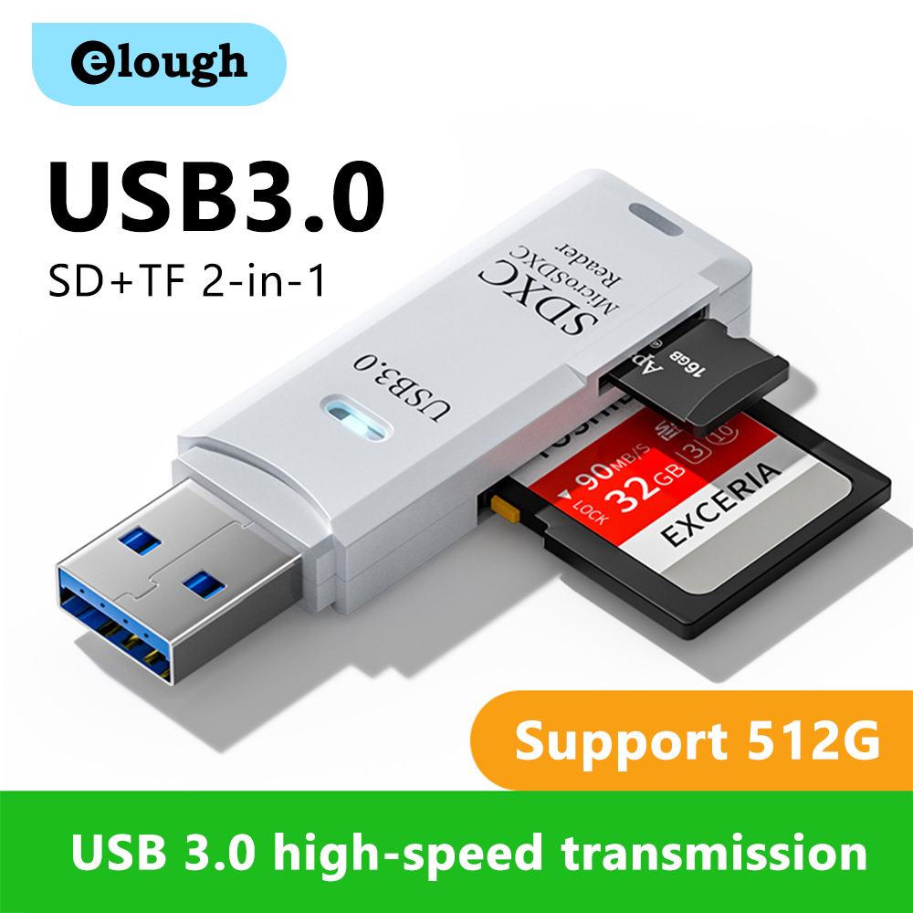 Elough 2 in 1 USB3.0 Card Read - مراجعة Laptop Accessories For Programmers وسعره