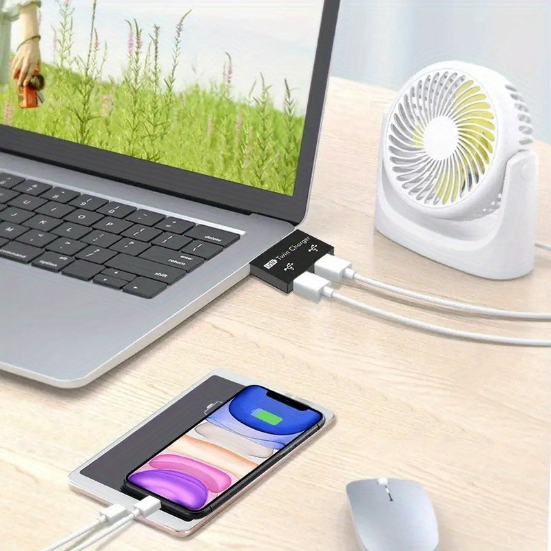 USB2.0 Splitter 1 Male To 2 Po - مراجعة Laptop Accessories Gadgets وسعره