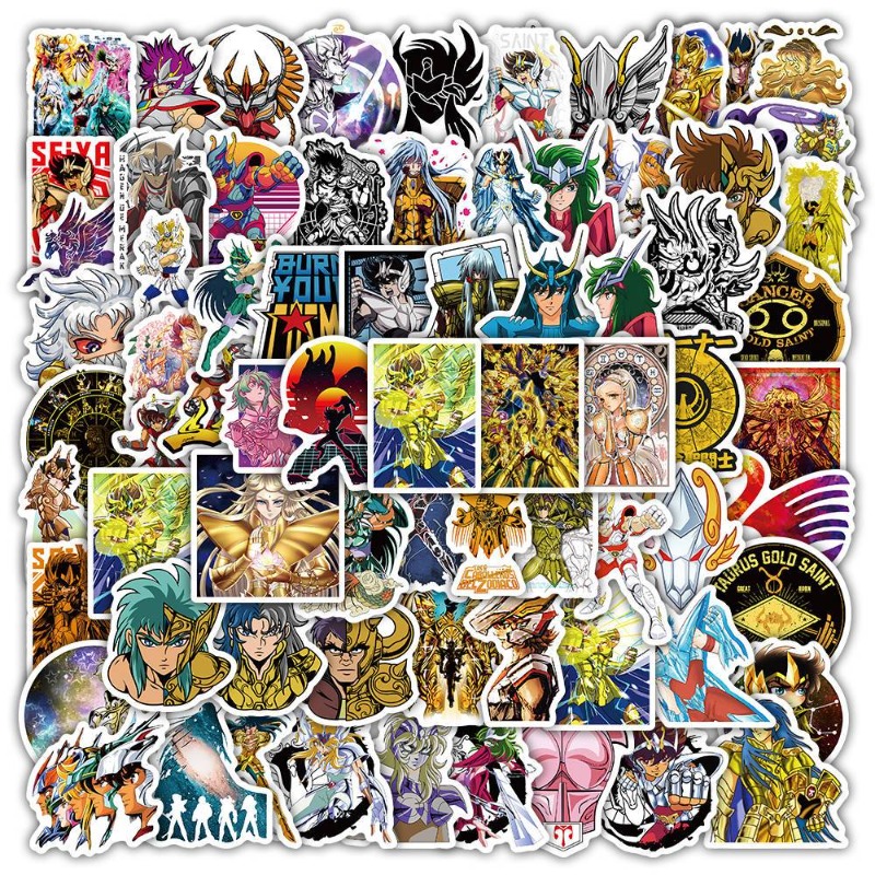 101Pcs Saint Seiya Anime Stick - مراجعة Laptop Accessories For Office وسعره