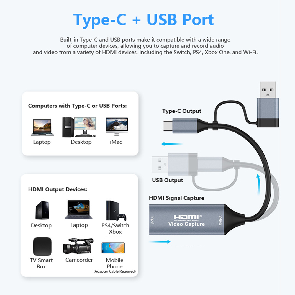 4K 2 in 1 USB 2.0 Video Captur - مراجعة Monitor Portable Usb وسعره