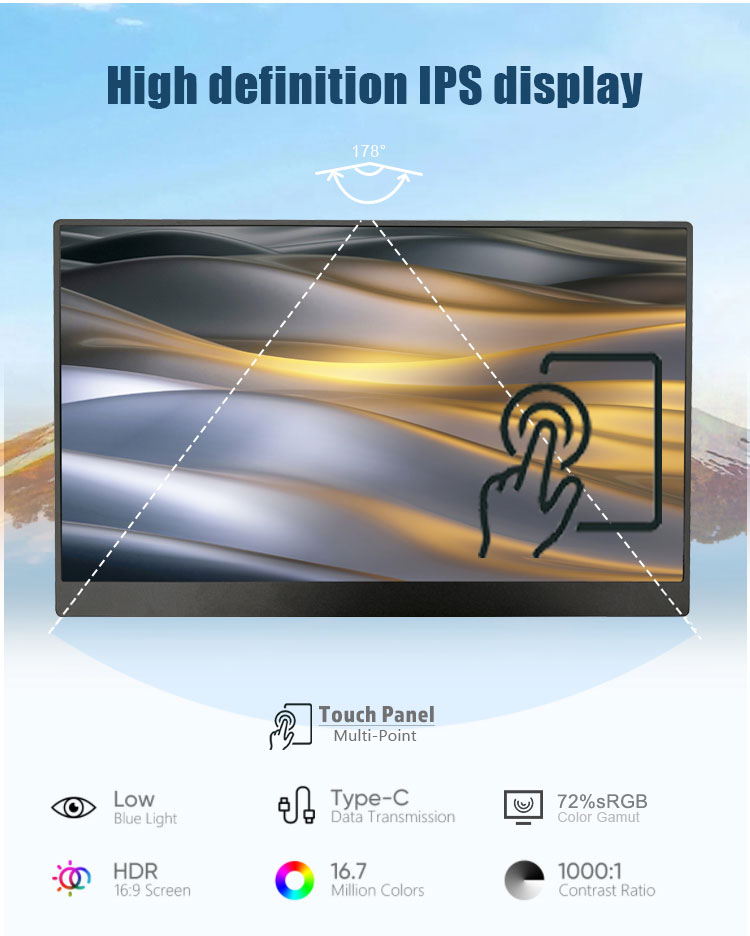 15.6 16 18.4 21.5 Inch OLED Sc - مراجعة Monitor Portable Usb وسعره