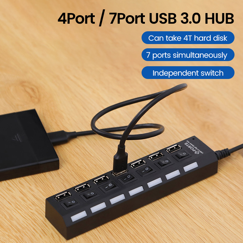 USB 2.0 Hub Multi USB Splitter - مراجعة Laptop Accessories Hub وسعره