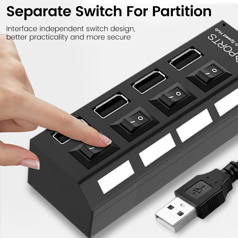 USB 2.0 Hub Multi USB Splitter - مراجعة Laptop Accessories Hub وسعره