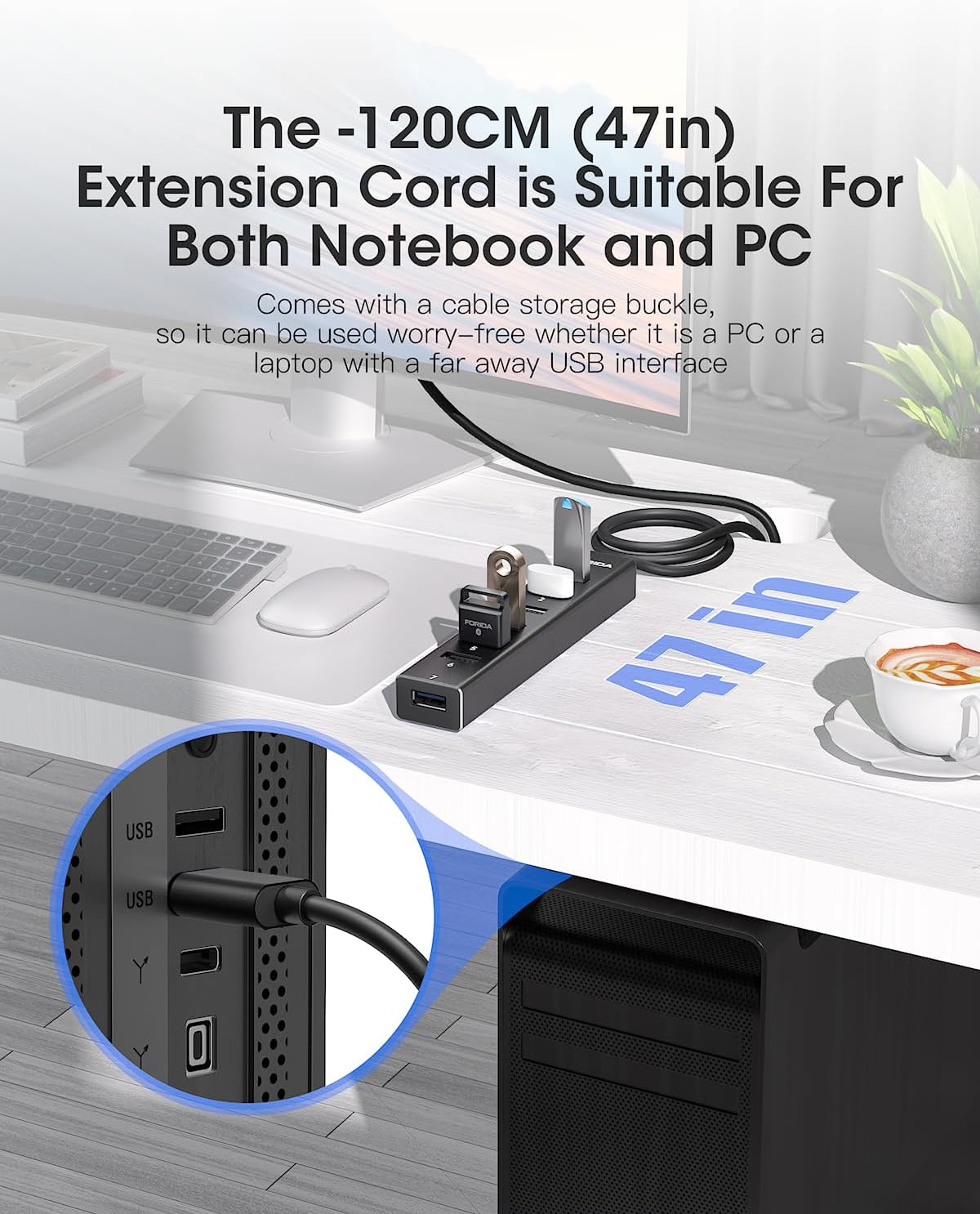 FORIDA 7 Ports 5Gbps USB A 3.0 - مراجعة Laptop Accessories Hub وسعره