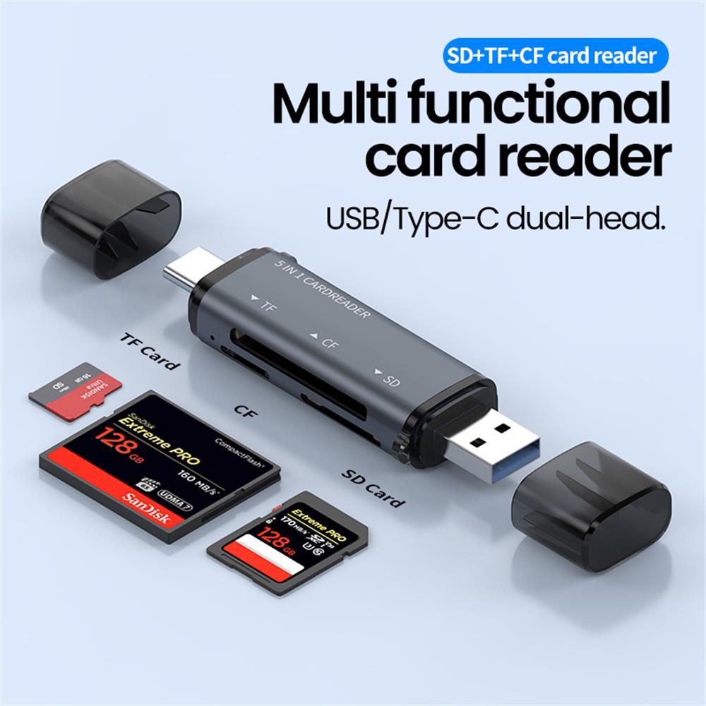 5 IN 1 USB Card Reader Type C  - مراجعة Laptop Accessories For Programmers وسعره
