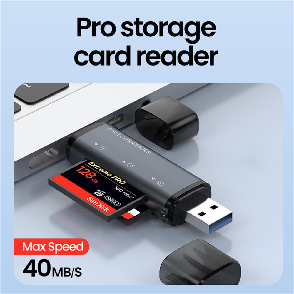5 IN 1 USB Card Reader Type C  - مراجعة Laptop Accessories For Programmers وسعره