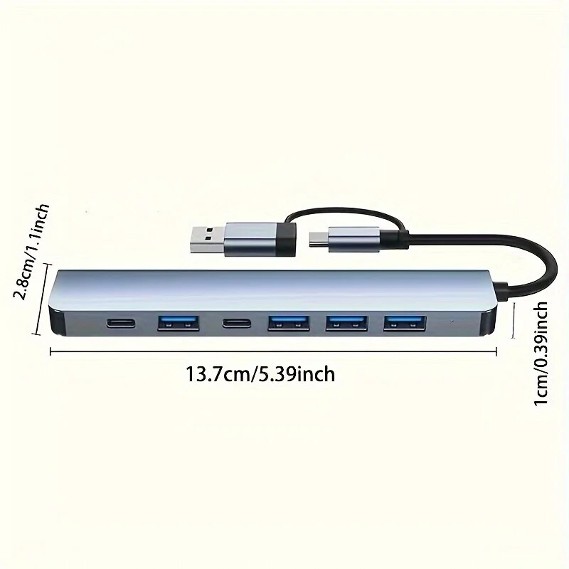 7 Port USB A Type C Hub Concen - مراجعة Laptop Accessories For Programmers وسعره