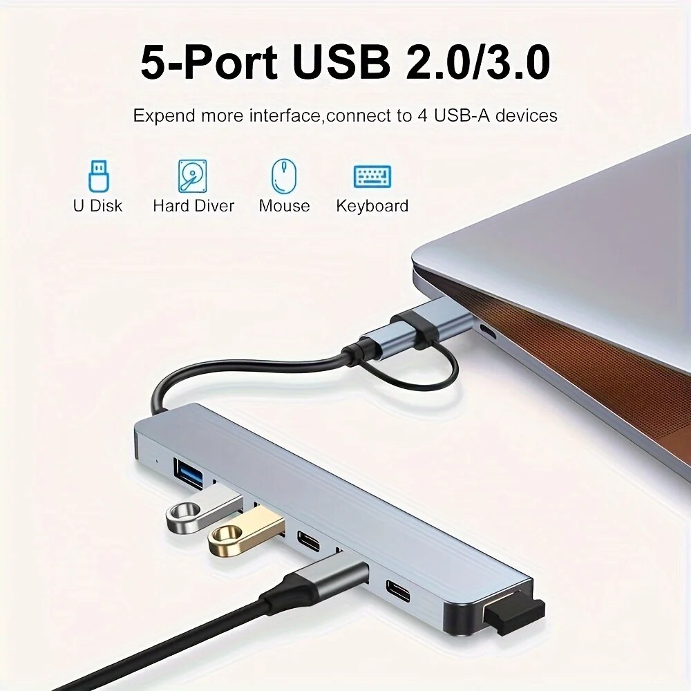 7 Port USB A Type C Hub Concen - مراجعة Laptop Accessories For Programmers وسعره
