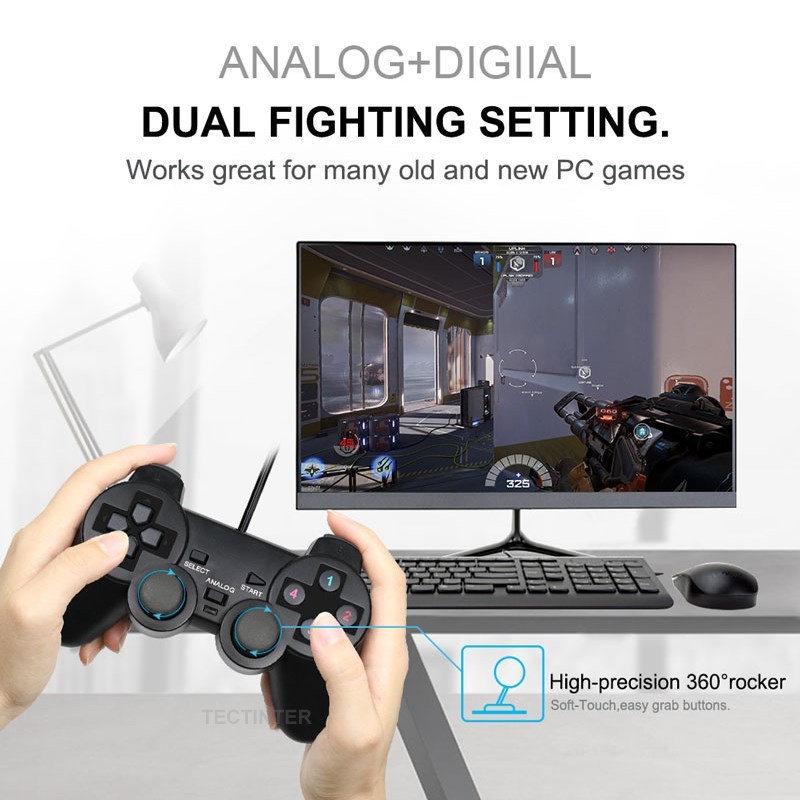 Wired USB PC Gaming Joystick G - مراجعة Laptop Accessories For Programmers وسعره