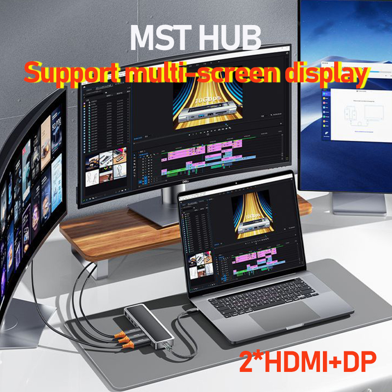 Support MST mode dual HD DP 4K - مراجعة Laptop Accessories Hub وسعره