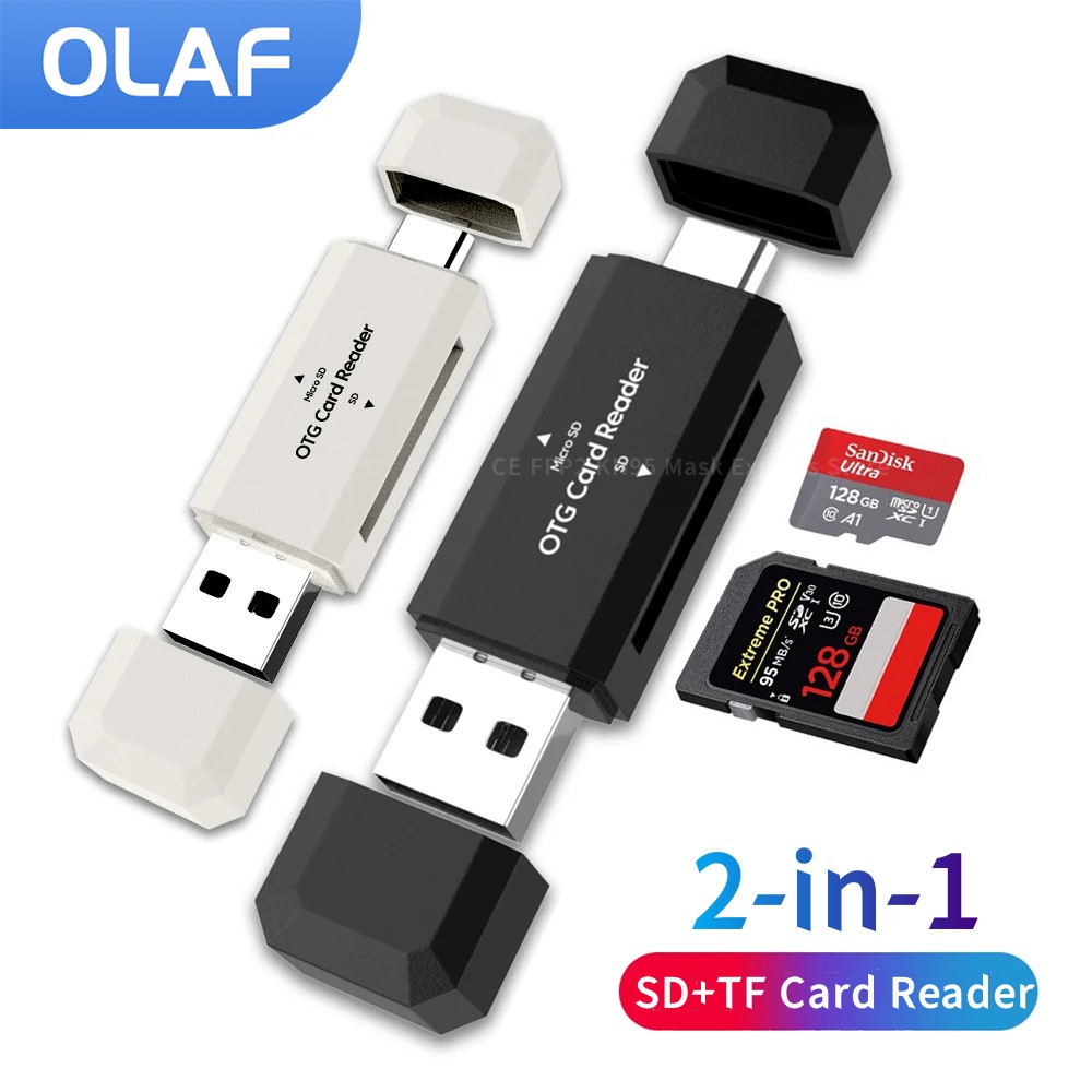 2 in 1 Type C SD TF Card Reade - مراجعة Laptop Accessories For Programmers وسعره