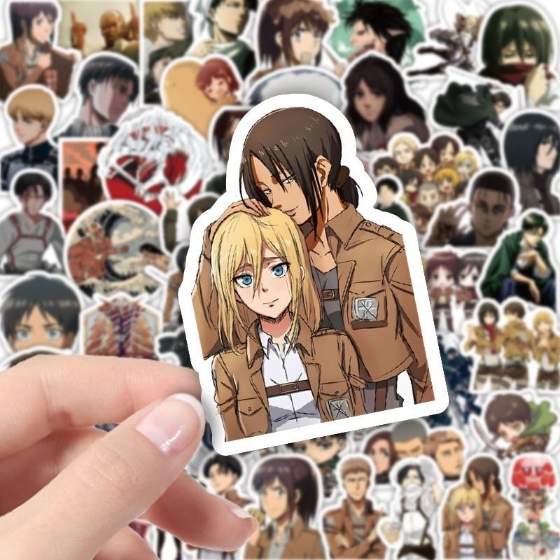 60Pcs Attack on Titan Anime St - مراجعة Laptop Accessories Case وسعره