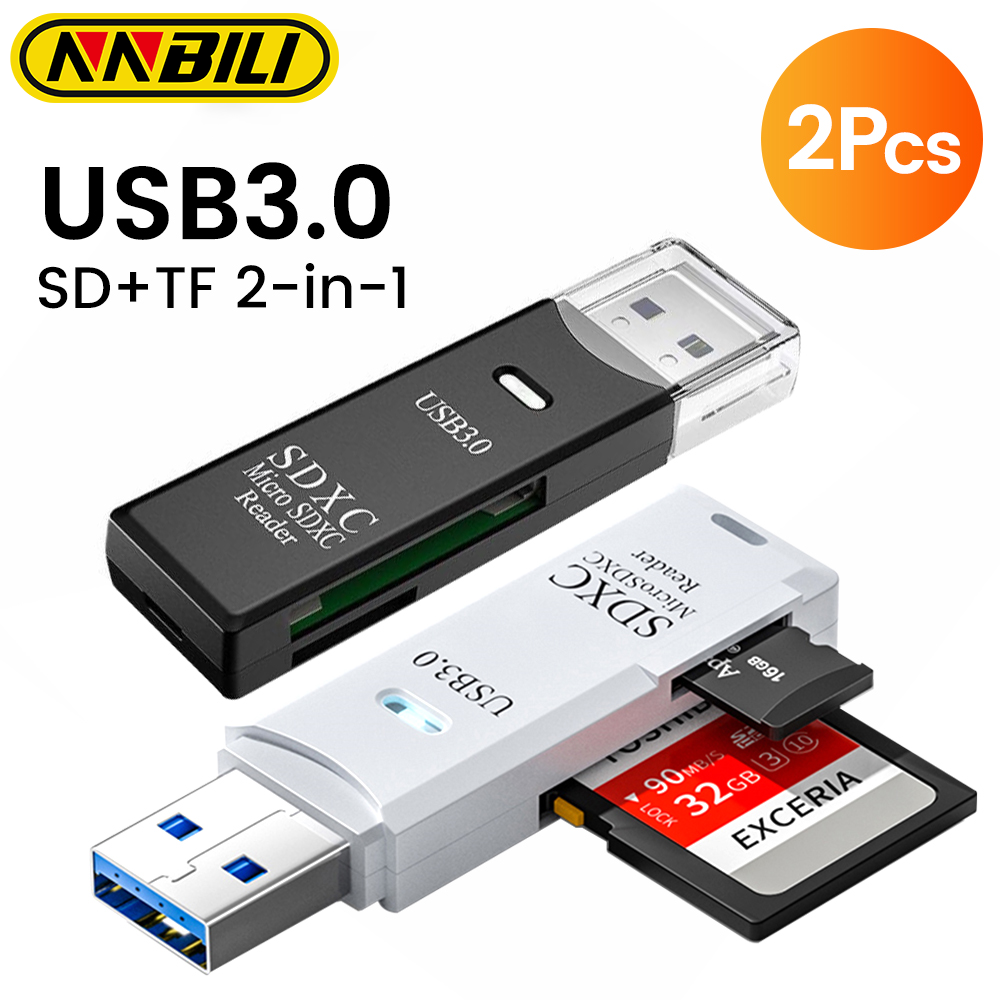 NNBILI 2 IN1Card Reader USB3.0 - مراجعة Laptop Accessories For Programmers وسعره
