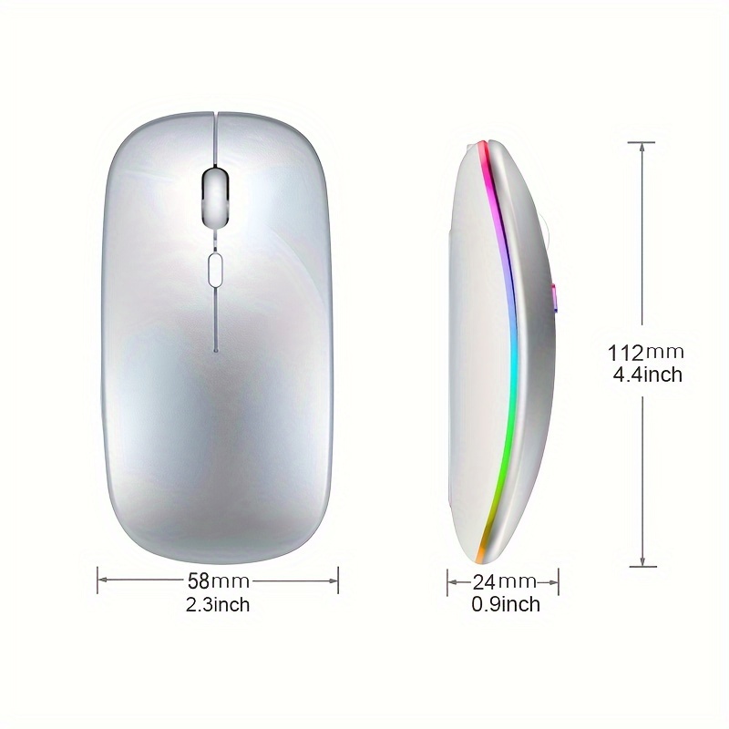 Wireless Mouse RGB Rechargeabl - مراجعة Laptop Accessories Mouse وسعره