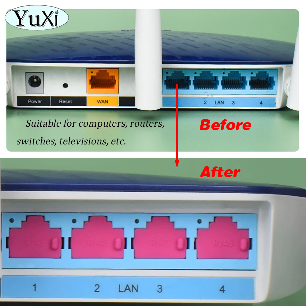 10Pcs Ethernet Hub Port RJ45 A - مراجعة Laptop Accessories Hub وسعره