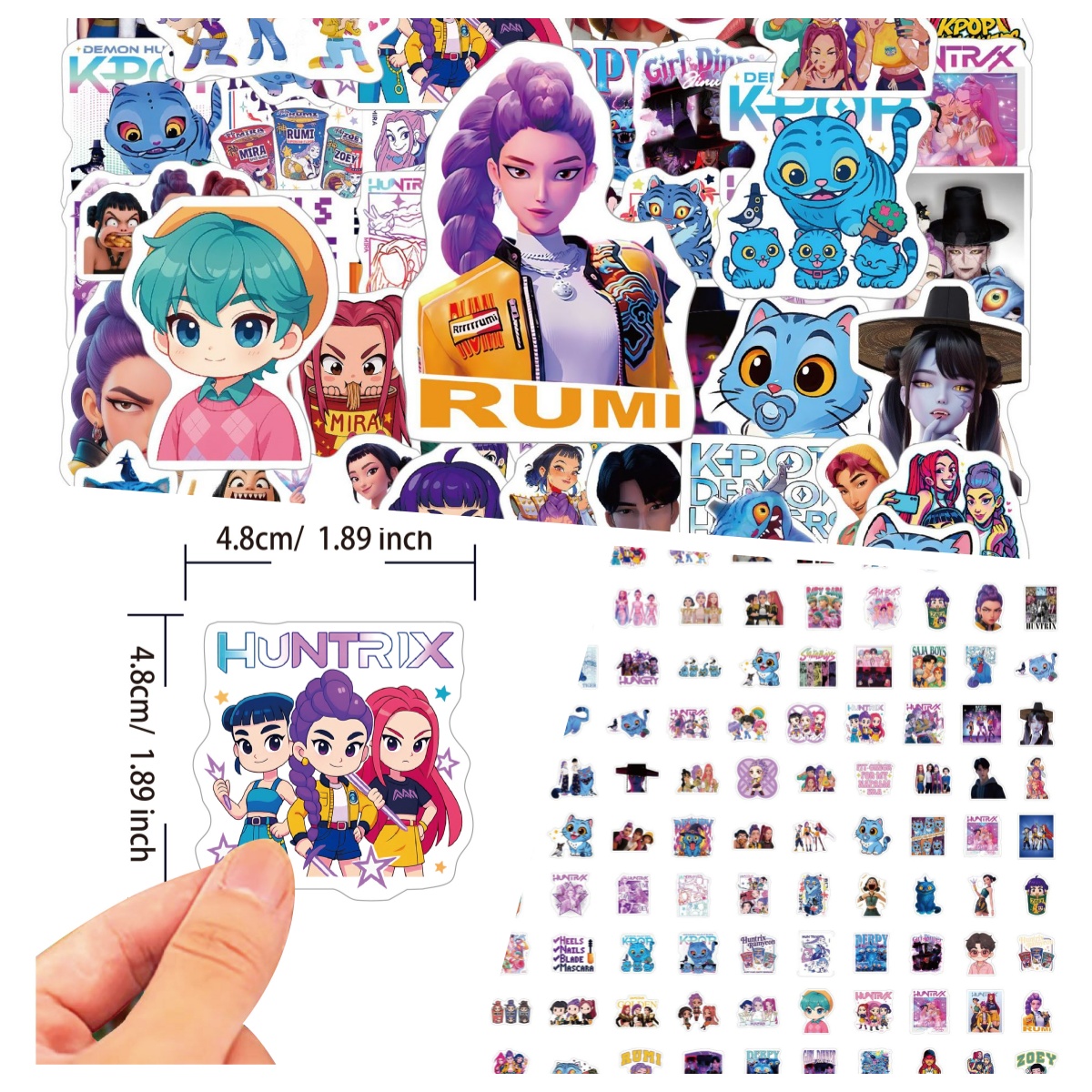 100 cartoon anime stickers are - مراجعة Laptop Accessories For Office وسعره
