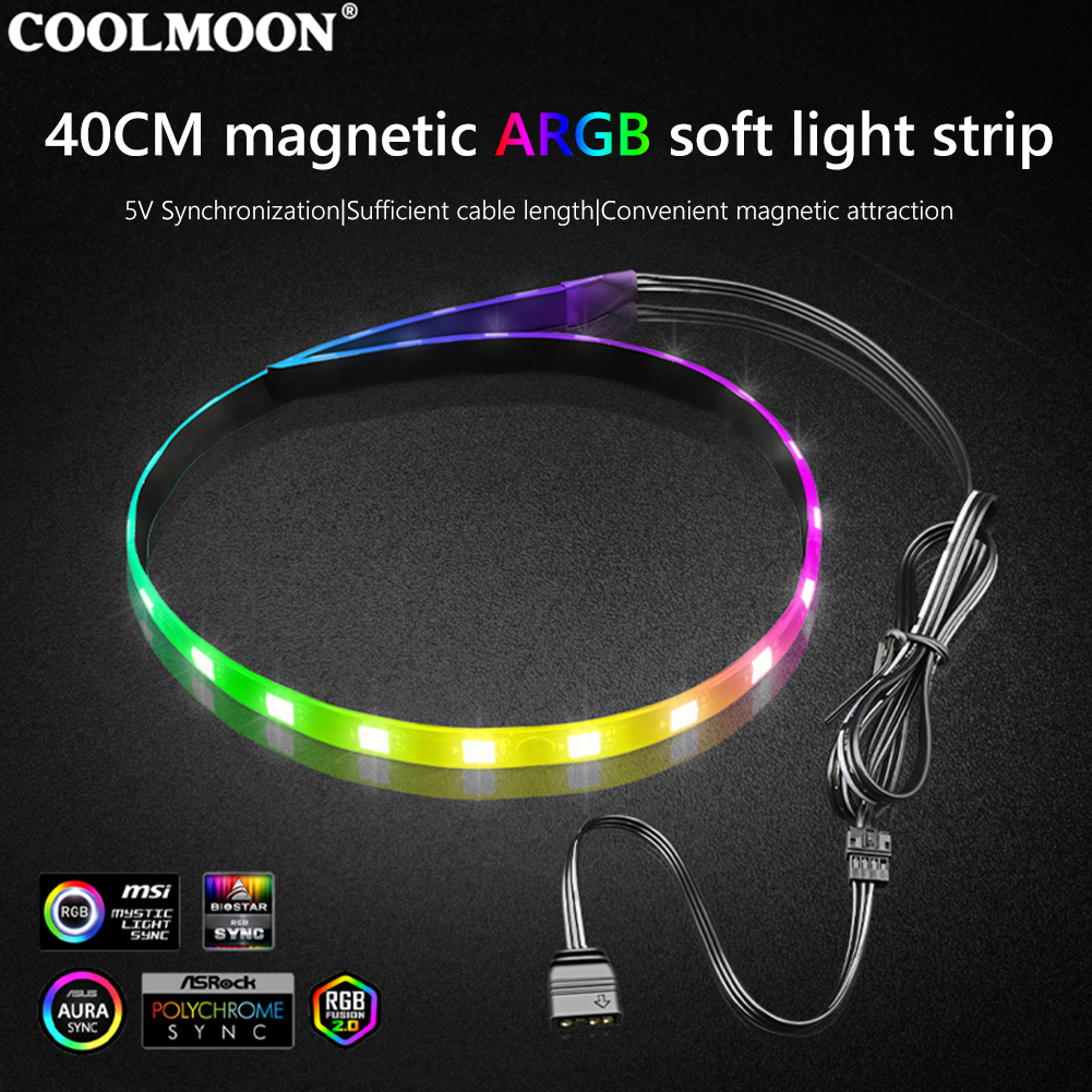 COOLMOON CM-LS40 5V ARGB PC Ca - مراجعة Laptop Accessories Gadgets وسعره