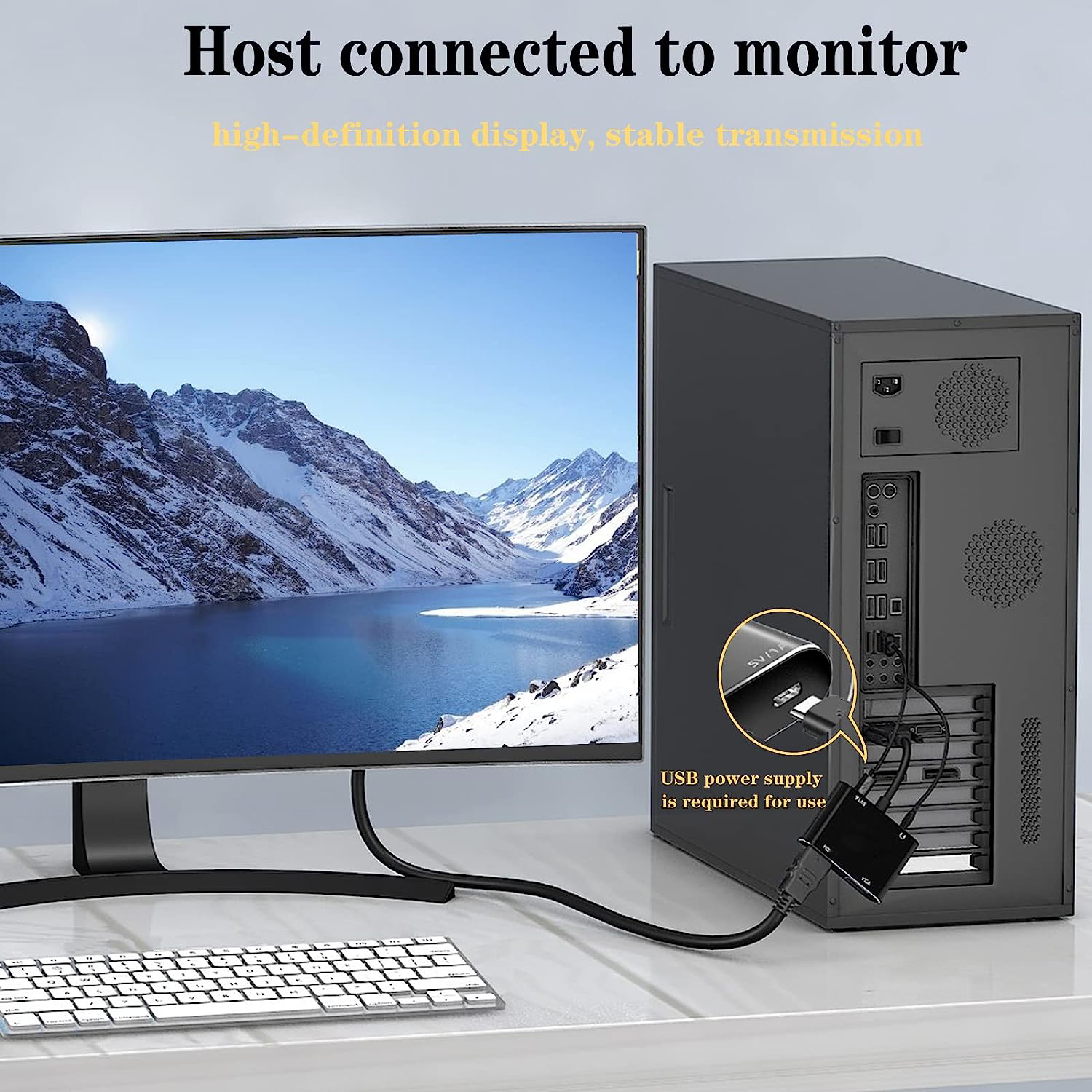 VGA(Host) to VGA/HDMI-compatib - مراجعة Monitor Portable Usb وسعره